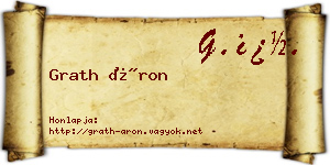 Grath Áron névjegykártya