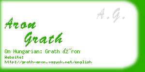 aron grath business card
